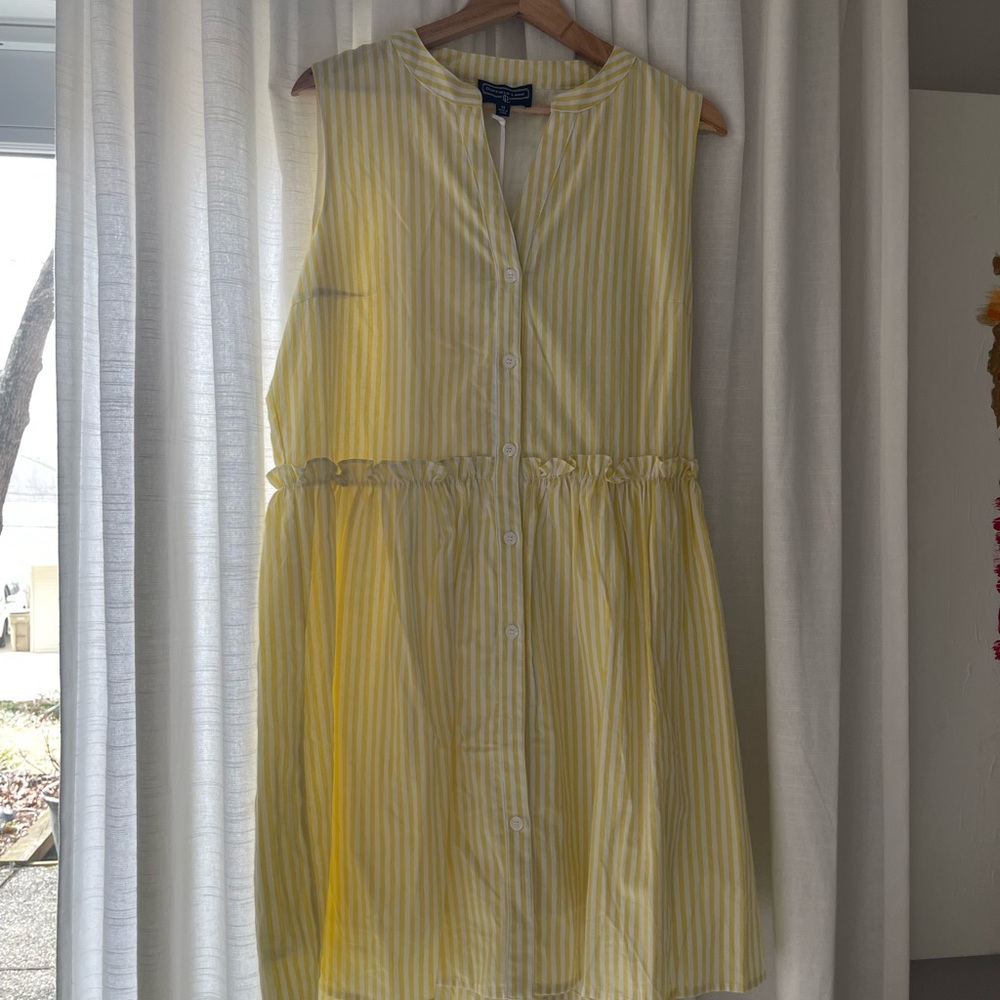 Duffield Lane - Med Yellow Striped Sleeveless Dress
